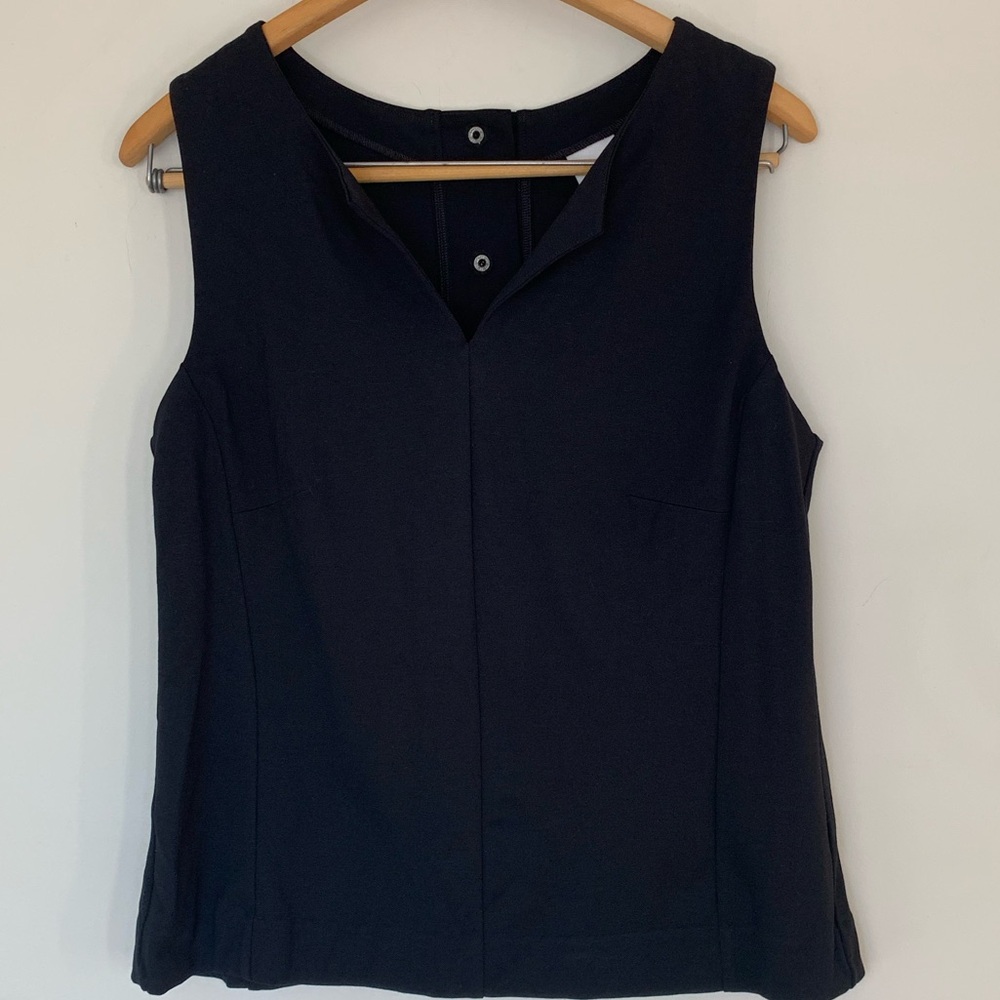 Cabi Black Top With Button On The Back Design Size Small Y2k